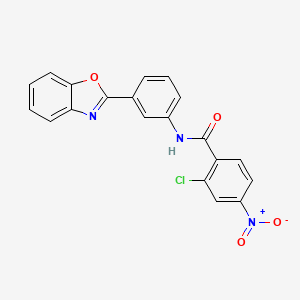 molecular formula C20H12ClN3O4 B5158885 N-[3-(1,3-benzoxazol-2-yl)phenyl]-2-chloro-4-nitrobenzamide 