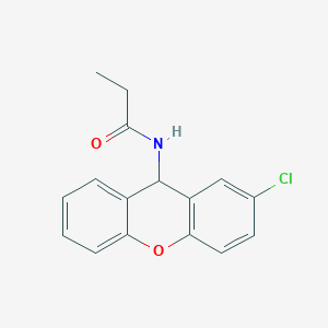 molecular formula C16H14ClNO2 B5158892 N-(2-chloro-9H-xanthen-9-yl)propanamide 