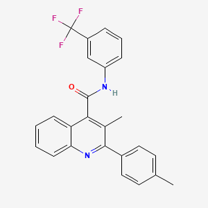 3-methyl-2-(4-methylphenyl)-N-[3-(trifluoromethyl)phenyl]-4-quinolinecarboxamide
