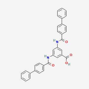 molecular formula C33H24N2O4 B5158919 3,5-bis[(4-biphenylylcarbonyl)amino]benzoic acid 