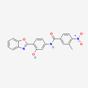 N-[4-(1,3-benzoxazol-2-yl)-3-hydroxyphenyl]-3-methyl-4-nitrobenzamide