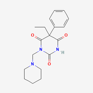 molecular formula C18H23N3O3 B5158990 5-ethyl-5-phenyl-1-(1-piperidinylmethyl)-2,4,6(1H,3H,5H)-pyrimidinetrione 