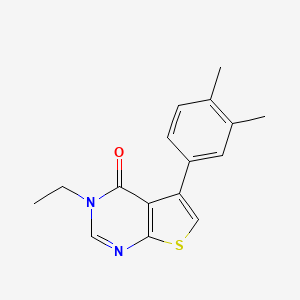 molecular formula C16H16N2OS B5158991 5-(3,4-dimethylphenyl)-3-ethylthieno[2,3-d]pyrimidin-4(3H)-one 