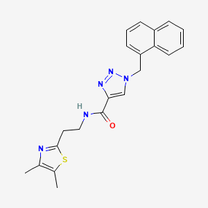 molecular formula C21H21N5OS B5159009 N-[2-(4,5-dimethyl-1,3-thiazol-2-yl)ethyl]-1-(1-naphthylmethyl)-1H-1,2,3-triazole-4-carboxamide 