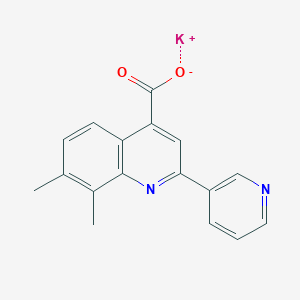 molecular formula C17H13KN2O2 B5159024 potassium 7,8-dimethyl-2-(3-pyridinyl)-4-quinolinecarboxylate 