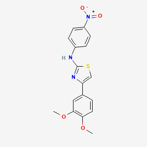 molecular formula C17H15N3O4S B5159044 4-(3,4-dimethoxyphenyl)-N-(4-nitrophenyl)-1,3-thiazol-2-amine 