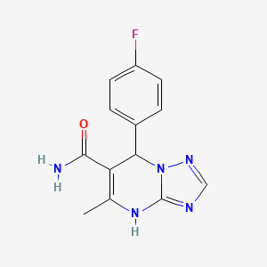 molecular formula C13H12FN5O B5159055 7-(4-fluorophenyl)-5-methyl-4,7-dihydro[1,2,4]triazolo[1,5-a]pyrimidine-6-carboxamide 