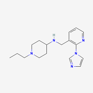 molecular formula C17H25N5 B5159058 N-{[2-(1H-imidazol-1-yl)-3-pyridinyl]methyl}-1-propyl-4-piperidinamine 