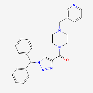 molecular formula C26H26N6O B5159125 1-{[1-(diphenylmethyl)-1H-1,2,3-triazol-4-yl]carbonyl}-4-(3-pyridinylmethyl)piperazine 