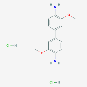 molecular formula C14H18Cl2N2O2 B051592 3,3'-二甲氧基联苯二盐酸盐 CAS No. 20325-40-0