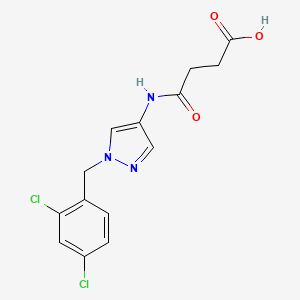 4-{[1-(2,4-dichlorobenzyl)-1H-pyrazol-4-yl]amino}-4-oxobutanoic acid