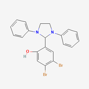 molecular formula C21H18Br2N2O B5159263 4,5-dibromo-2-(1,3-diphenyl-2-imidazolidinyl)phenol 