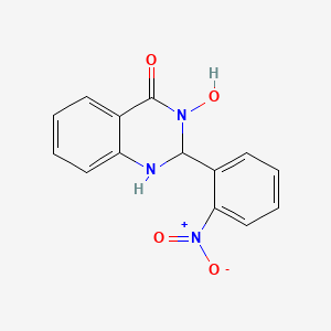 molecular formula C14H11N3O4 B5159272 3-hydroxy-2-(2-nitrophenyl)-2,3-dihydro-4(1H)-quinazolinone 