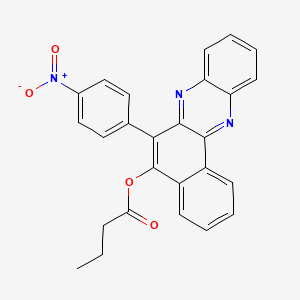 molecular formula C26H19N3O4 B5159278 6-(4-nitrophenyl)benzo[a]phenazin-5-yl butyrate 