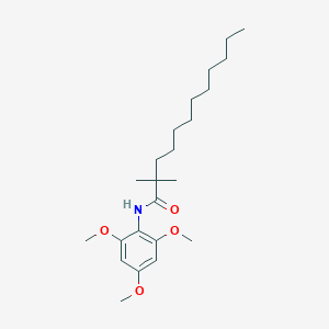 molecular formula C23H39NO4 B051593 2,2-二甲基-N-(2,4,6-三甲氧基苯基)十二酰胺 CAS No. 114289-47-3