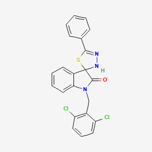 molecular formula C22H15Cl2N3OS B5159325 1-(2,6-dichlorobenzyl)-5'-phenyl-3'H-spiro[indole-3,2'-[1,3,4]thiadiazol]-2(1H)-one 