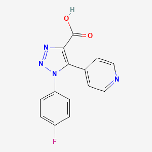 1-(4-fluorophenyl)-5-(4-pyridinyl)-1H-1,2,3-triazole-4-carboxylic acid