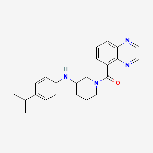 molecular formula C23H26N4O B5159345 N-(4-isopropylphenyl)-1-(5-quinoxalinylcarbonyl)-3-piperidinamine 