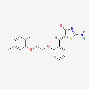 molecular formula C20H20N2O3S B5159383 5-{2-[2-(2,5-dimethylphenoxy)ethoxy]benzylidene}-2-imino-1,3-thiazolidin-4-one 