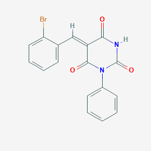 molecular formula C17H11BrN2O3 B5159397 5-(2-bromobenzylidene)-1-phenyl-2,4,6(1H,3H,5H)-pyrimidinetrione 