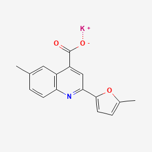 molecular formula C16H12KNO3 B5159403 potassium 6-methyl-2-(5-methyl-2-furyl)-4-quinolinecarboxylate 