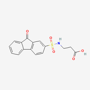 molecular formula C16H13NO5S B5159410 N-[(9-oxo-9H-fluoren-2-yl)sulfonyl]-beta-alanine 