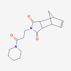 molecular formula C17H22N2O3 B5159436 4-[3-oxo-3-(1-piperidinyl)propyl]-4-azatricyclo[5.2.1.0~2,6~]dec-8-ene-3,5-dione 