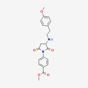 molecular formula C21H22N2O5 B5159442 methyl 4-(3-{[2-(4-methoxyphenyl)ethyl]amino}-2,5-dioxo-1-pyrrolidinyl)benzoate 