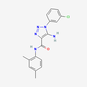 molecular formula C17H16ClN5O B5159461 5-amino-1-(3-chlorophenyl)-N-(2,4-dimethylphenyl)-1H-1,2,3-triazole-4-carboxamide 
