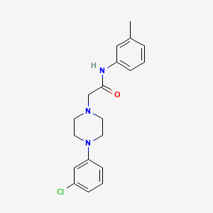 molecular formula C19H22ClN3O B5159474 2-[4-(3-chlorophenyl)-1-piperazinyl]-N-(3-methylphenyl)acetamide 