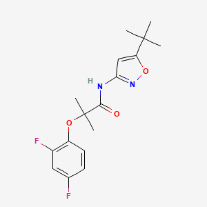 molecular formula C17H20F2N2O3 B5159498 N-(5-tert-butyl-3-isoxazolyl)-2-(2,4-difluorophenoxy)-2-methylpropanamide 