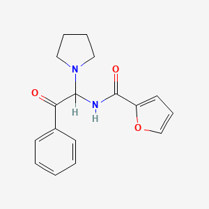 molecular formula C17H18N2O3 B5159501 N-[2-oxo-2-phenyl-1-(1-pyrrolidinyl)ethyl]-2-furamide 