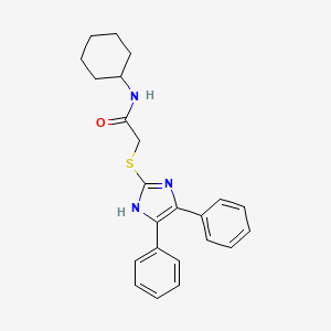 molecular formula C23H25N3OS B5159509 N-cyclohexyl-2-[(4,5-diphenyl-1H-imidazol-2-yl)thio]acetamide 