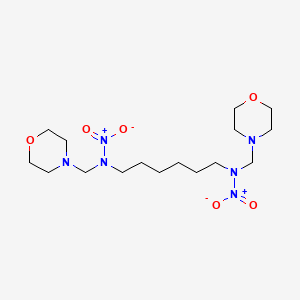 molecular formula C16H32N6O6 B5159536 (4-morpholinylmethyl){6-[(4-morpholinylmethyl)(nitro)amino]hexyl}nitroamine 