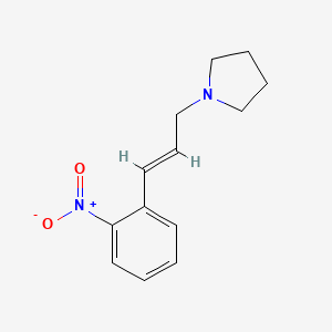 molecular formula C13H16N2O2 B5159538 1-[3-(2-nitrophenyl)-2-propen-1-yl]pyrrolidine 