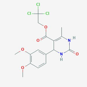 molecular formula C16H17Cl3N2O5 B5159563 2,2,2-trichloroethyl 4-(3,4-dimethoxyphenyl)-6-methyl-2-oxo-1,2,3,4-tetrahydro-5-pyrimidinecarboxylate CAS No. 5606-07-5
