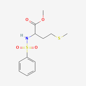 molecular formula C12H17NO4S2 B5159568 methyl N-(phenylsulfonyl)methioninate 
