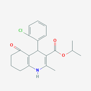 molecular formula C20H22ClNO3 B5159573 isopropyl 4-(2-chlorophenyl)-2-methyl-5-oxo-1,4,5,6,7,8-hexahydro-3-quinolinecarboxylate 
