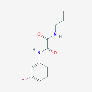 molecular formula C11H13FN2O2 B5159575 N-(3-fluorophenyl)-N'-propylethanediamide 