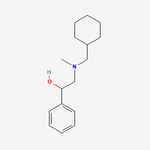 molecular formula C16H25NO B5159598 2-[(cyclohexylmethyl)(methyl)amino]-1-phenylethanol 