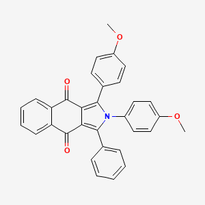 molecular formula C32H23NO4 B5159600 1,2-bis(4-methoxyphenyl)-3-phenyl-2H-benzo[f]isoindole-4,9-dione 