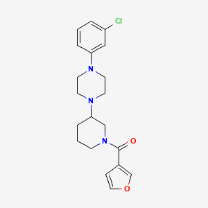molecular formula C20H24ClN3O2 B5159620 1-(3-chlorophenyl)-4-[1-(3-furoyl)-3-piperidinyl]piperazine 