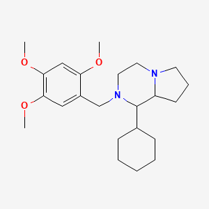 molecular formula C23H36N2O3 B5159634 1-cyclohexyl-2-(2,4,5-trimethoxybenzyl)octahydropyrrolo[1,2-a]pyrazine 