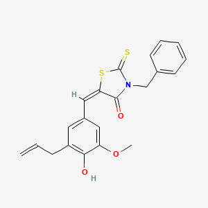 molecular formula C21H19NO3S2 B5159635 5-(3-allyl-4-hydroxy-5-methoxybenzylidene)-3-benzyl-2-thioxo-1,3-thiazolidin-4-one 