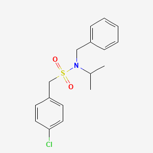 molecular formula C17H20ClNO2S B5159646 N-benzyl-1-(4-chlorophenyl)-N-isopropylmethanesulfonamide 