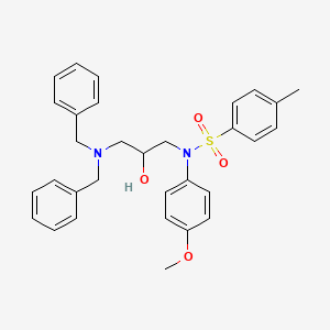 molecular formula C31H34N2O4S B5159650 N-[3-(dibenzylamino)-2-hydroxypropyl]-N-(4-methoxyphenyl)-4-methylbenzenesulfonamide 