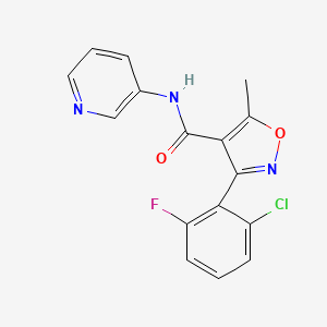 molecular formula C16H11ClFN3O2 B5159665 3-(2-chloro-6-fluorophenyl)-5-methyl-N-3-pyridinyl-4-isoxazolecarboxamide 