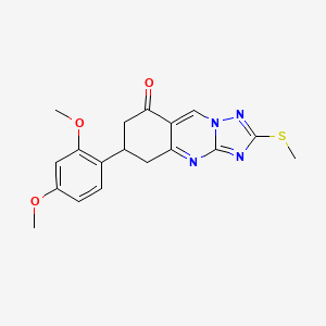 molecular formula C18H18N4O3S B5159708 6-(2,4-dimethoxyphenyl)-2-(methylthio)-6,7-dihydro[1,2,4]triazolo[5,1-b]quinazolin-8(5H)-one 