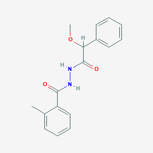 molecular formula C17H18N2O3 B5159722 N'-[methoxy(phenyl)acetyl]-2-methylbenzohydrazide 