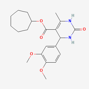 Cycloheptyl 4-(3,4-dimethoxyphenyl)-6-methyl-2-oxo-1,2,3,4-tetrahydropyrimidine-5-carboxylate